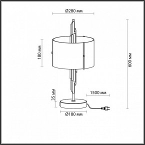 Настольная лампа декоративная Odeon Light Margaret 4895/2T в Южноуральске - yuzhnouralsk.mebel24.online | фото 4