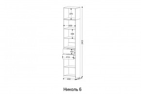 НИКОЛЬ 6 Пенал в Южноуральске - yuzhnouralsk.mebel24.online | фото 2