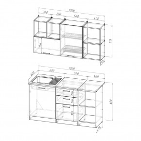 ОЛЬГА Кухонный гарнитур Нормал 3 (1500 мм ) в Южноуральске - yuzhnouralsk.mebel24.online | фото 2