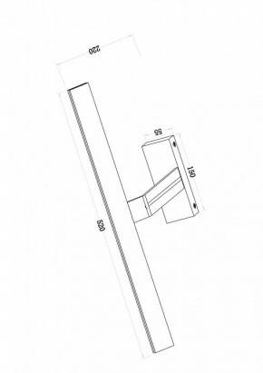 Подсветка для зеркала Maytoni Decart MIR010WL-L12W4K в Южноуральске - yuzhnouralsk.mebel24.online | фото 3