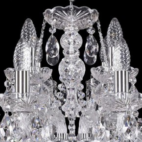 Подвесная люстра Bohemia Ivele Crystal 1411 1411/8+4/195/Ni в Южноуральске - yuzhnouralsk.mebel24.online | фото 4