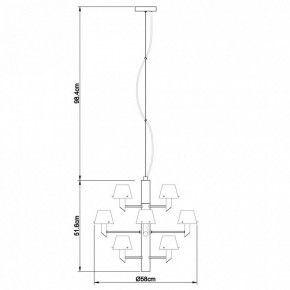 Подвесная люстра Divinare Albero 1680/02 LM-12 в Южноуральске - yuzhnouralsk.mebel24.online | фото 4