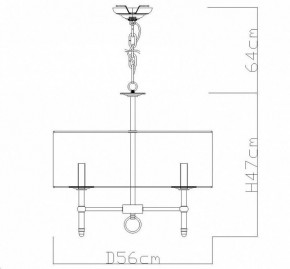 Подвесная люстра Divinare Candela 1162/01 LM-5 в Южноуральске - yuzhnouralsk.mebel24.online | фото 4