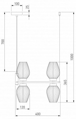 Подвесная люстра Eurosvet Alva 30183/4 латунь в Южноуральске - yuzhnouralsk.mebel24.online | фото 4