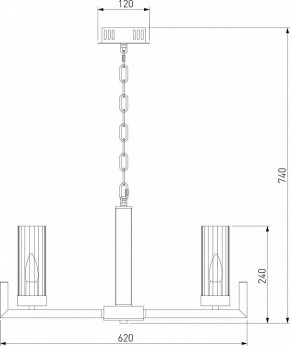 Подвесная люстра Eurosvet Arganie 60133/6 серебро в Южноуральске - yuzhnouralsk.mebel24.online | фото 3