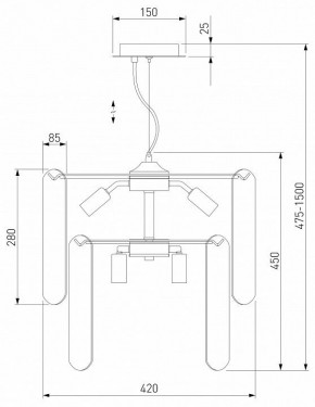 Подвесная люстра Eurosvet Claire 60170/8 золото в Южноуральске - yuzhnouralsk.mebel24.online | фото 5