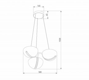 Подвесная люстра Eurosvet Emisfero 50083/3 LED золото в Южноуральске - yuzhnouralsk.mebel24.online | фото 6