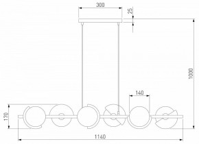 Подвесная люстра Eurosvet Moity 70149/6 черный/латунь в Южноуральске - yuzhnouralsk.mebel24.online | фото 5