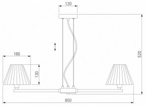 Подвесная люстра Eurosvet Peony 60136/8 хром/серый в Южноуральске - yuzhnouralsk.mebel24.online | фото 3