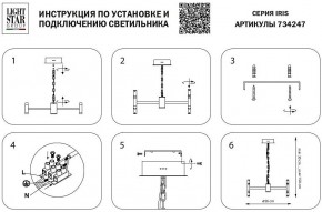 Подвесная люстра Lightstar Iris 734247 в Южноуральске - yuzhnouralsk.mebel24.online | фото 4