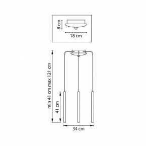 Подвесная люстра Lightstar Tubo L3T747233 в Южноуральске - yuzhnouralsk.mebel24.online | фото 3