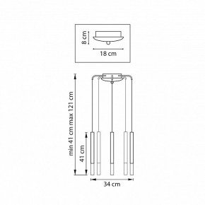 Подвесная люстра Lightstar Tubo L5T747143 в Южноуральске - yuzhnouralsk.mebel24.online | фото 3