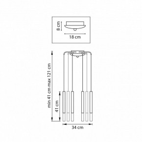 Подвесная люстра Lightstar Tubo L8T747137 в Южноуральске - yuzhnouralsk.mebel24.online | фото 3