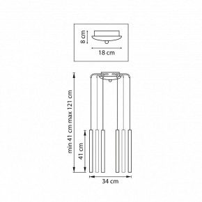 Подвесная люстра Lightstar Tubo L8T747243 в Южноуральске - yuzhnouralsk.mebel24.online | фото 3