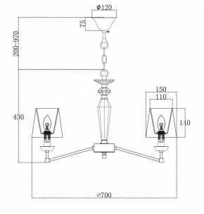 Подвесная люстра Maytoni Beira MOD064PL-06N в Южноуральске - yuzhnouralsk.mebel24.online | фото 2