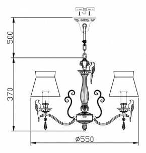 Подвесная люстра Maytoni Bird ARM013-03-W в Южноуральске - yuzhnouralsk.mebel24.online | фото 6