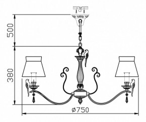 Подвесная люстра Maytoni Bird ARM013-08-W в Южноуральске - yuzhnouralsk.mebel24.online | фото 5