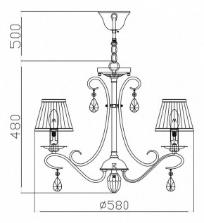 Подвесная люстра Maytoni Brionia ARM172-05-G в Южноуральске - yuzhnouralsk.mebel24.online | фото 5