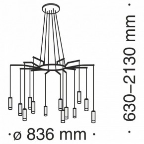 Подвесная люстра Maytoni Davida MOD035PL-12B в Южноуральске - yuzhnouralsk.mebel24.online | фото 6