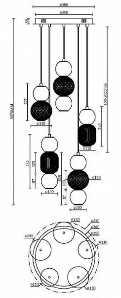 Подвесная люстра Maytoni Drop MOD273PL-L80G3K в Южноуральске - yuzhnouralsk.mebel24.online | фото 2