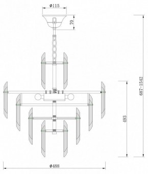 Подвесная люстра Maytoni Flare DIA200PL-06G в Южноуральске - yuzhnouralsk.mebel24.online | фото 7