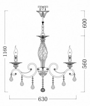 Подвесная люстра Maytoni Grace RC247-PL-06-R в Южноуральске - yuzhnouralsk.mebel24.online | фото 5