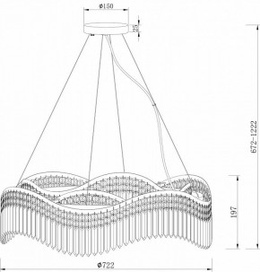 Подвесная люстра Maytoni Gracia DIA201PL-10G в Южноуральске - yuzhnouralsk.mebel24.online | фото 4