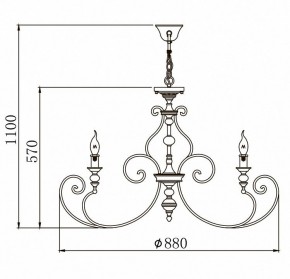 Подвесная люстра Maytoni Karina H631-PL-08-B в Южноуральске - yuzhnouralsk.mebel24.online | фото 3