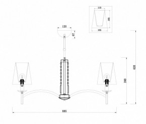 Подвесная люстра Maytoni Krona MOD076PL-06N в Южноуральске - yuzhnouralsk.mebel24.online | фото 3