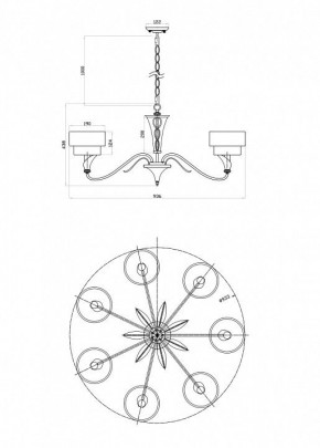 Подвесная люстра Maytoni Lillian H311-07-G в Южноуральске - yuzhnouralsk.mebel24.online | фото 6