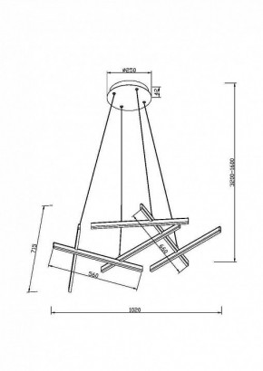 Подвесная люстра Maytoni Line MOD016PL-L80WK в Южноуральске - yuzhnouralsk.mebel24.online | фото 4