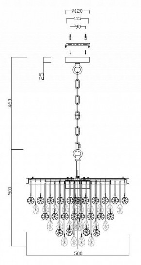 Подвесная люстра Maytoni Linn MOD091PL-05G в Южноуральске - yuzhnouralsk.mebel24.online | фото 5