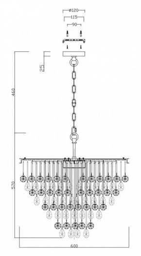 Подвесная люстра Maytoni Linn MOD091PL-07CH в Южноуральске - yuzhnouralsk.mebel24.online | фото 4