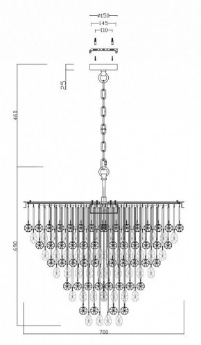 Подвесная люстра Maytoni Linn MOD091PL-09CH в Южноуральске - yuzhnouralsk.mebel24.online | фото 3