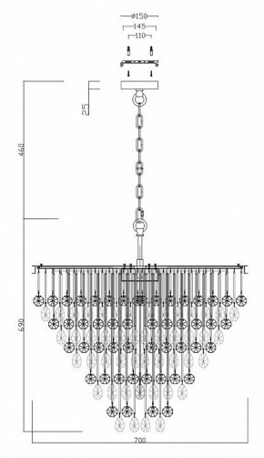 Подвесная люстра Maytoni Linn MOD091PL-09G в Южноуральске - yuzhnouralsk.mebel24.online | фото 4