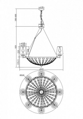 Подвесная люстра Maytoni Pantheon H021PL-08CH в Южноуральске - yuzhnouralsk.mebel24.online | фото 4