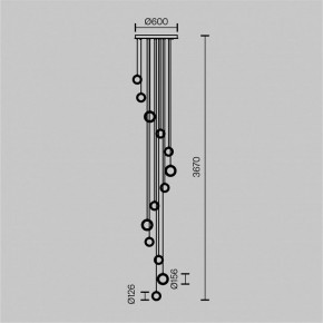 Подвесная люстра Maytoni Pharao MOD361PL-L58BS3K в Южноуральске - yuzhnouralsk.mebel24.online | фото 4