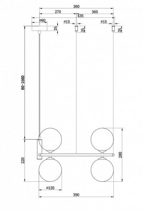 Подвесная люстра Maytoni Ring MOD013PL-04W в Южноуральске - yuzhnouralsk.mebel24.online | фото 4