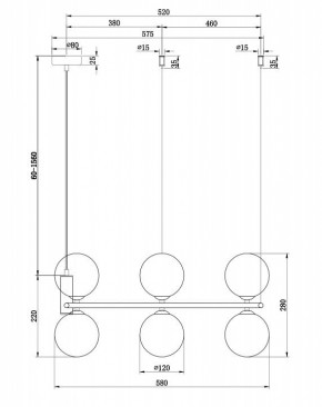 Подвесная люстра Maytoni Ring MOD013PL-06B в Южноуральске - yuzhnouralsk.mebel24.online | фото 4