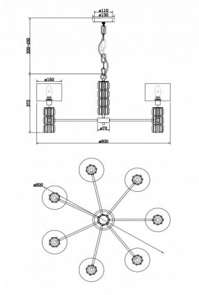 Подвесная люстра Maytoni Talento DIA008PL-07CH в Южноуральске - yuzhnouralsk.mebel24.online | фото 8