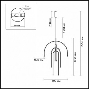 Подвесная люстра Odeon Light Memfi 6633/95L в Южноуральске - yuzhnouralsk.mebel24.online | фото