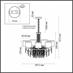 Подвесная люстра Odeon Light Nicole 4886/7 в Южноуральске - yuzhnouralsk.mebel24.online | фото 7