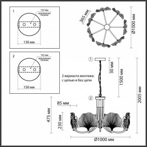 Подвесная люстра Odeon Light Ventaglio 4870/7 в Южноуральске - yuzhnouralsk.mebel24.online | фото 6