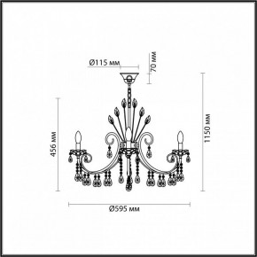 Подвесная люстра Odeon Light Versia 4977/6 в Южноуральске - yuzhnouralsk.mebel24.online | фото 5