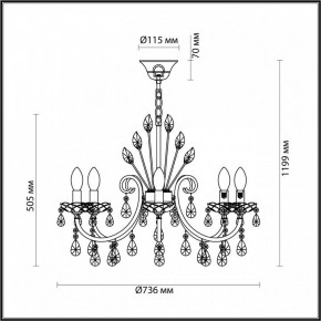 Подвесная люстра Odeon Light Versia 4977/8 в Южноуральске - yuzhnouralsk.mebel24.online | фото 6