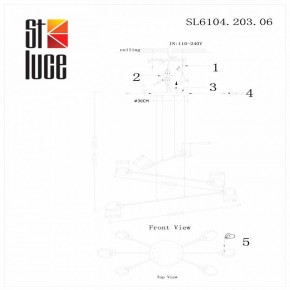 Подвесная люстра ST-Luce Montecelio SL6104.203.06 в Южноуральске - yuzhnouralsk.mebel24.online | фото 4