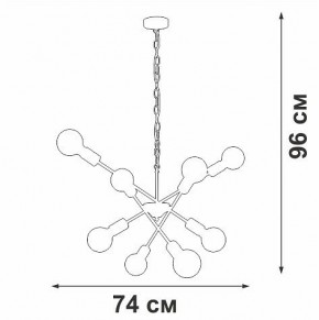 Подвесная люстра Vitaluce V4750 V4750-0/8 в Южноуральске - yuzhnouralsk.mebel24.online | фото 5