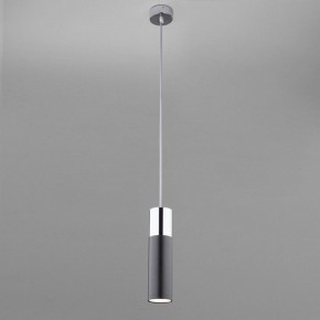 Подвесной светильник Eurosvet Double Topper 50135/1 LED хром/черный в Южноуральске - yuzhnouralsk.mebel24.online | фото 3