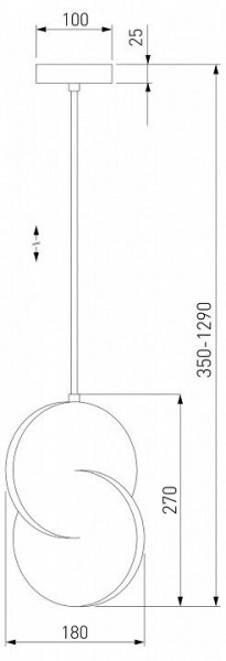 Подвесной светильник Eurosvet Lang 50225/1 LED черный в Южноуральске - yuzhnouralsk.mebel24.online | фото 3