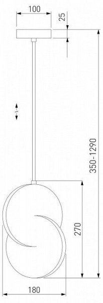 Подвесной светильник Eurosvet Lang 50225/1 LED хром в Южноуральске - yuzhnouralsk.mebel24.online | фото 3